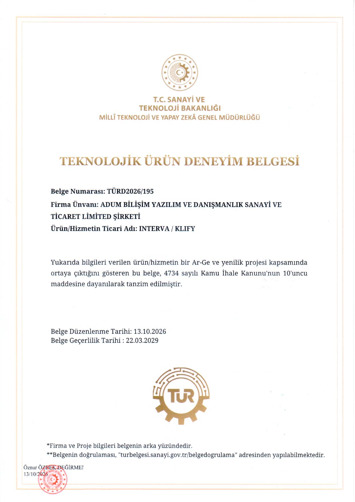 teknolojik_urun_deneyim_belgesi